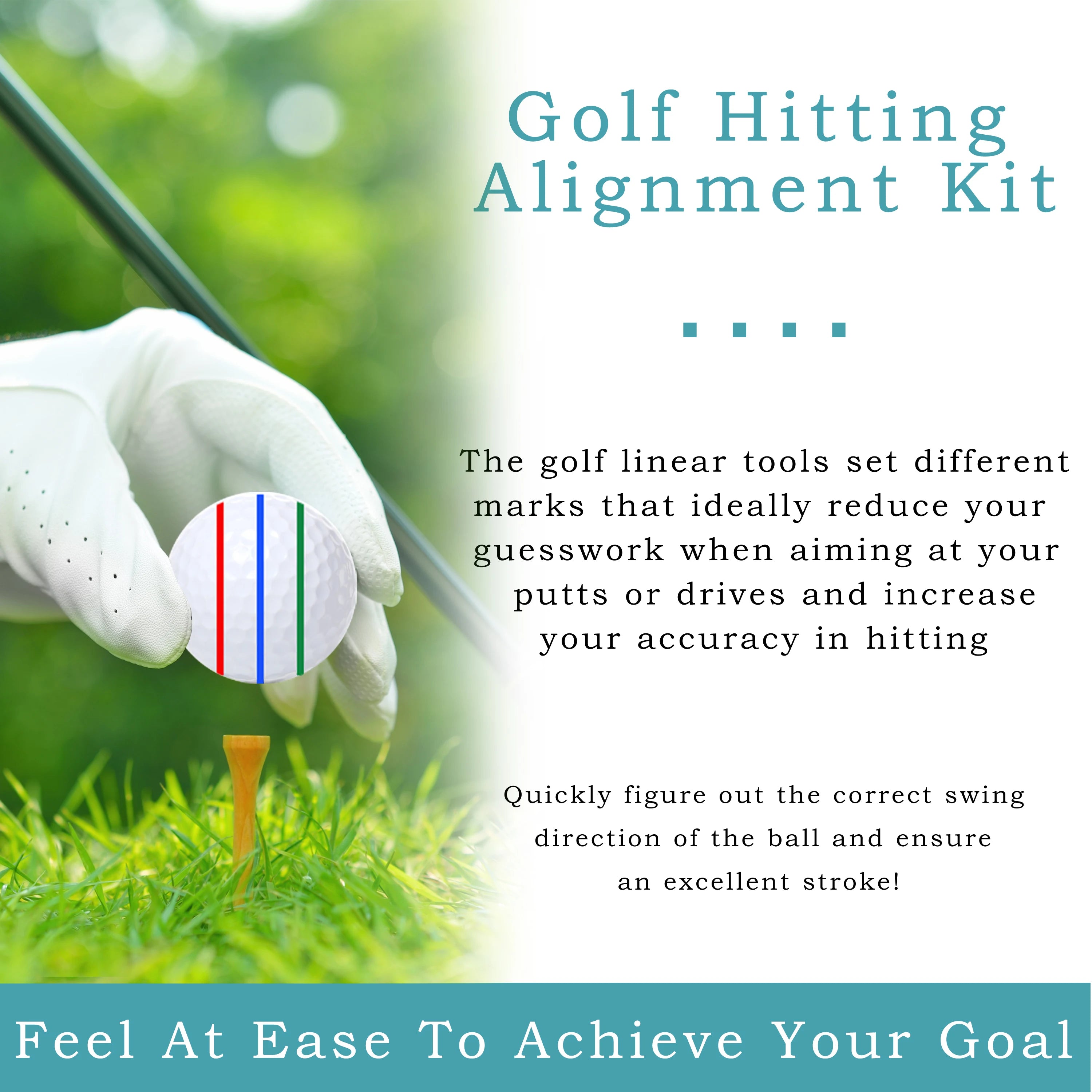 8 Pcs Golf Alignment Tool & Marker Pen Set