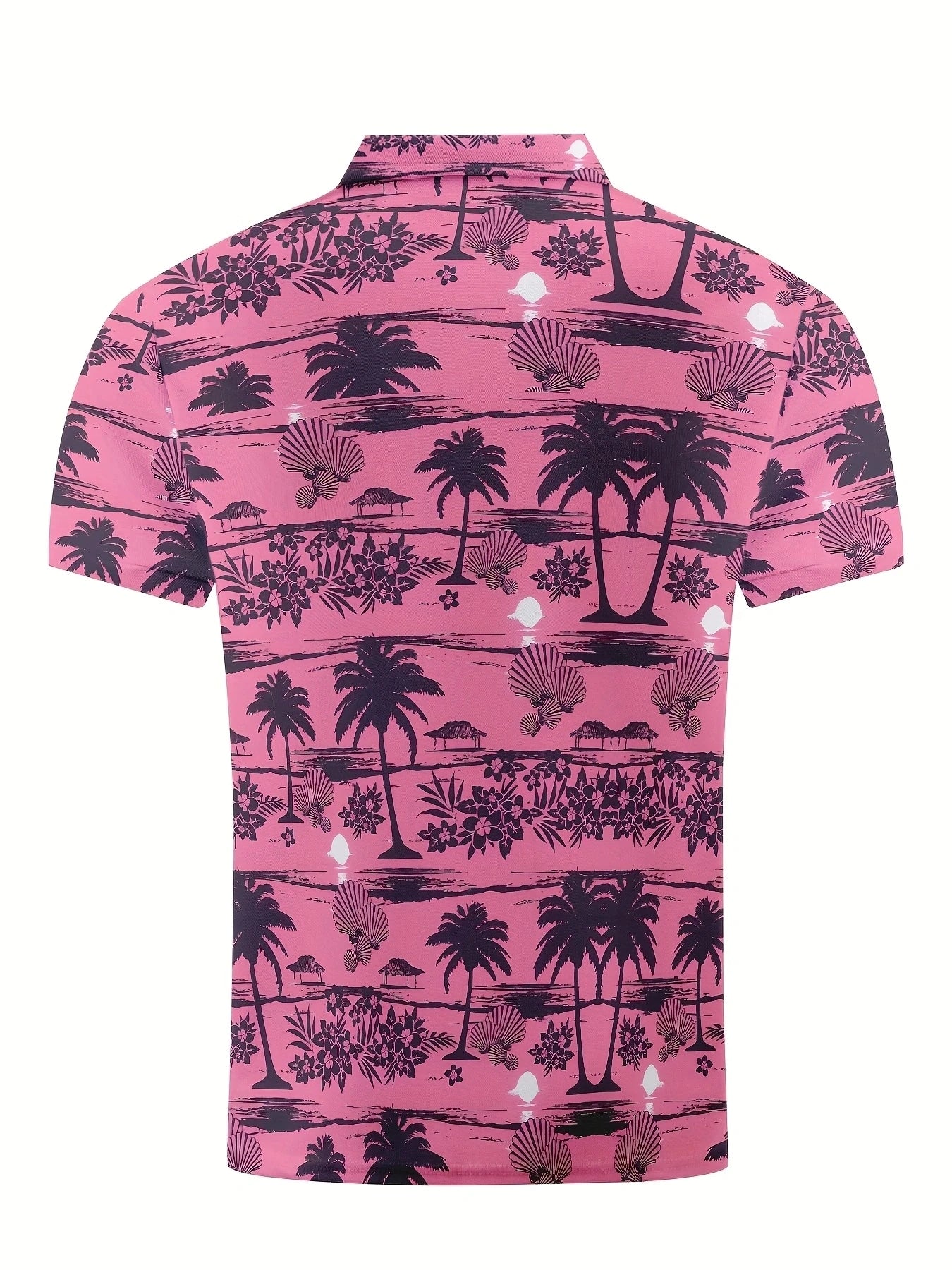 Men'S POLO Shirt - New Summer Business Casual Fashion. Digital Printed Collar. Comfortable and Breathable Short-Sleeved Top.