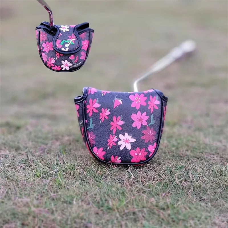 New Flowers Golf Headcovers for Driver Fairway Hybrid High Quality Premium Leather Waterproof Dustproof for Elegant Golfers
