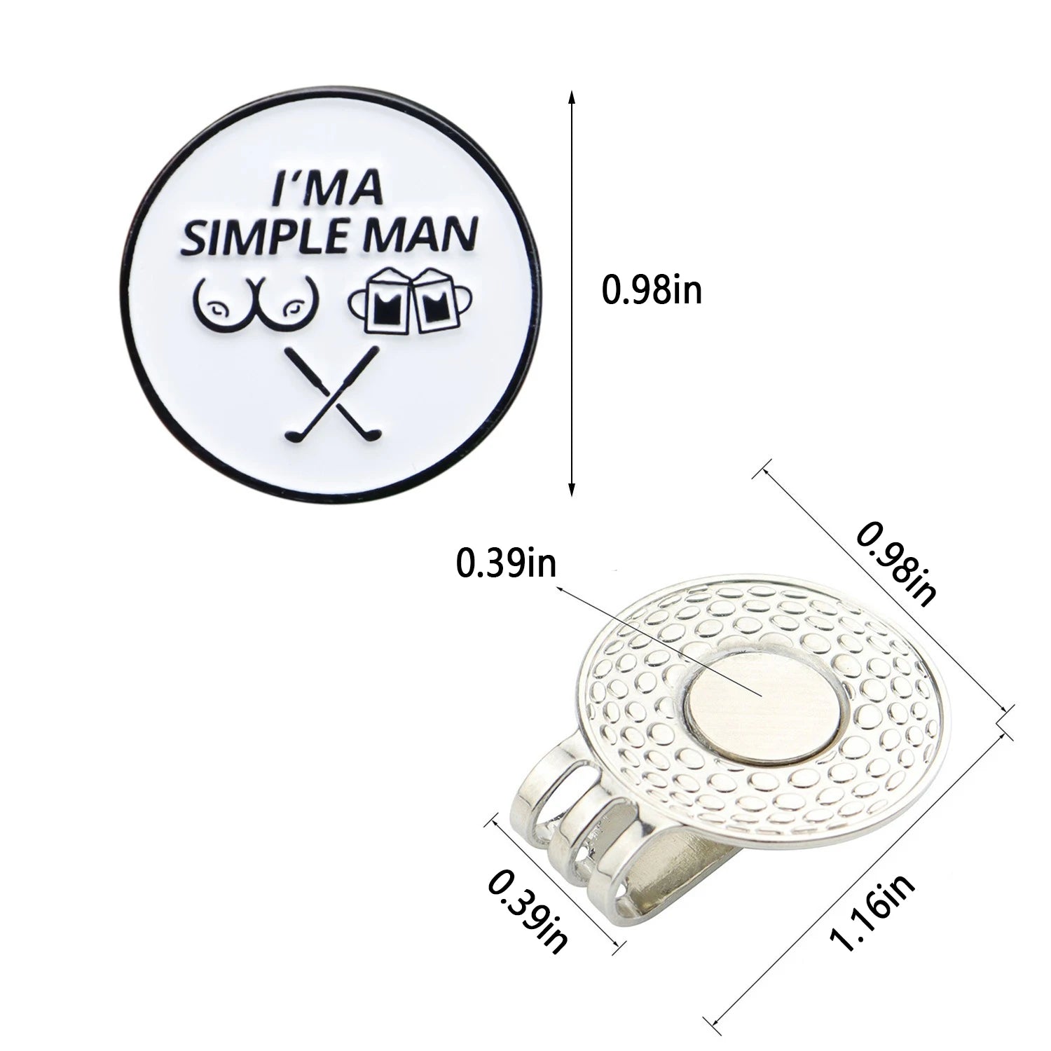Simple Man Golf Ball Marker