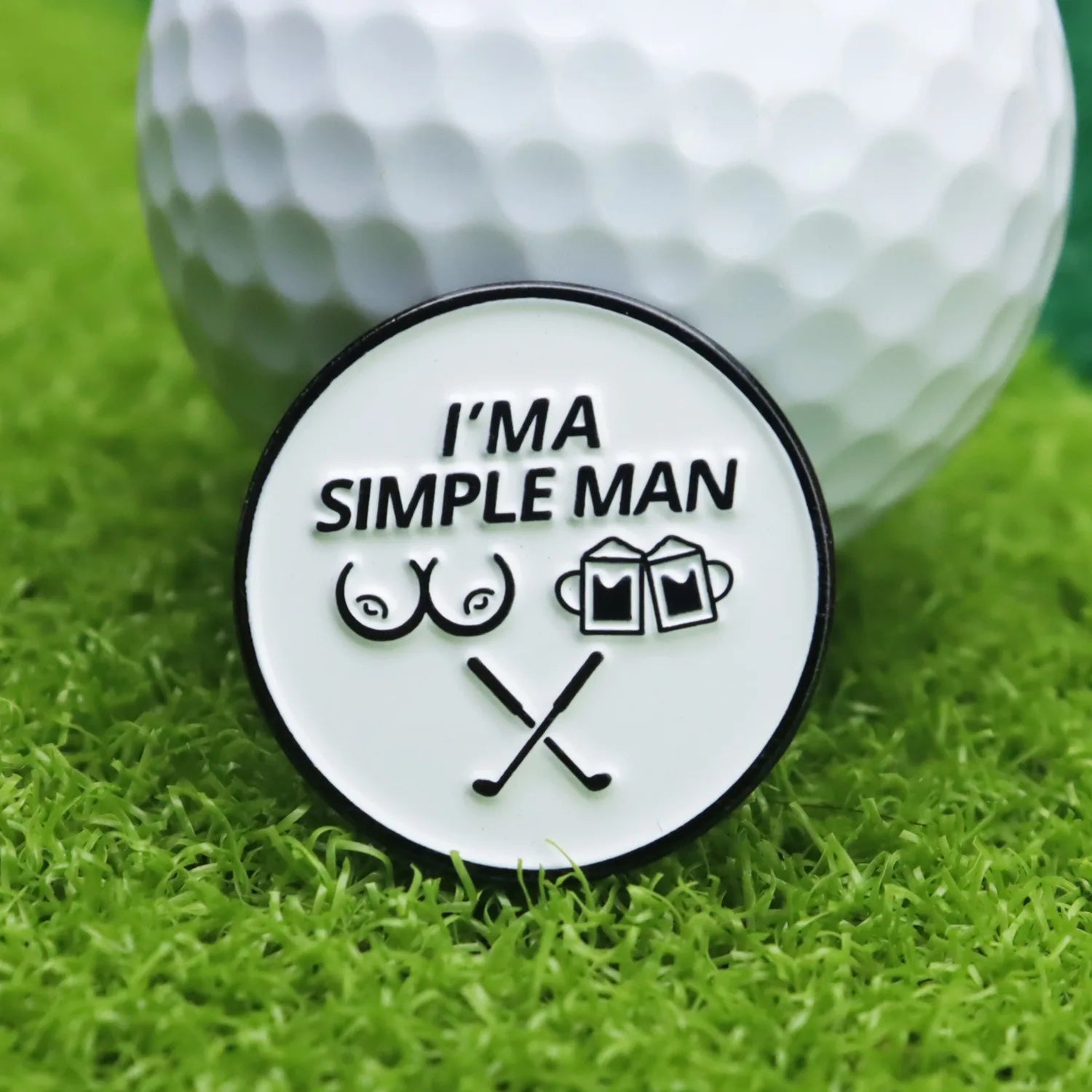 Simple Man Golf Ball Marker