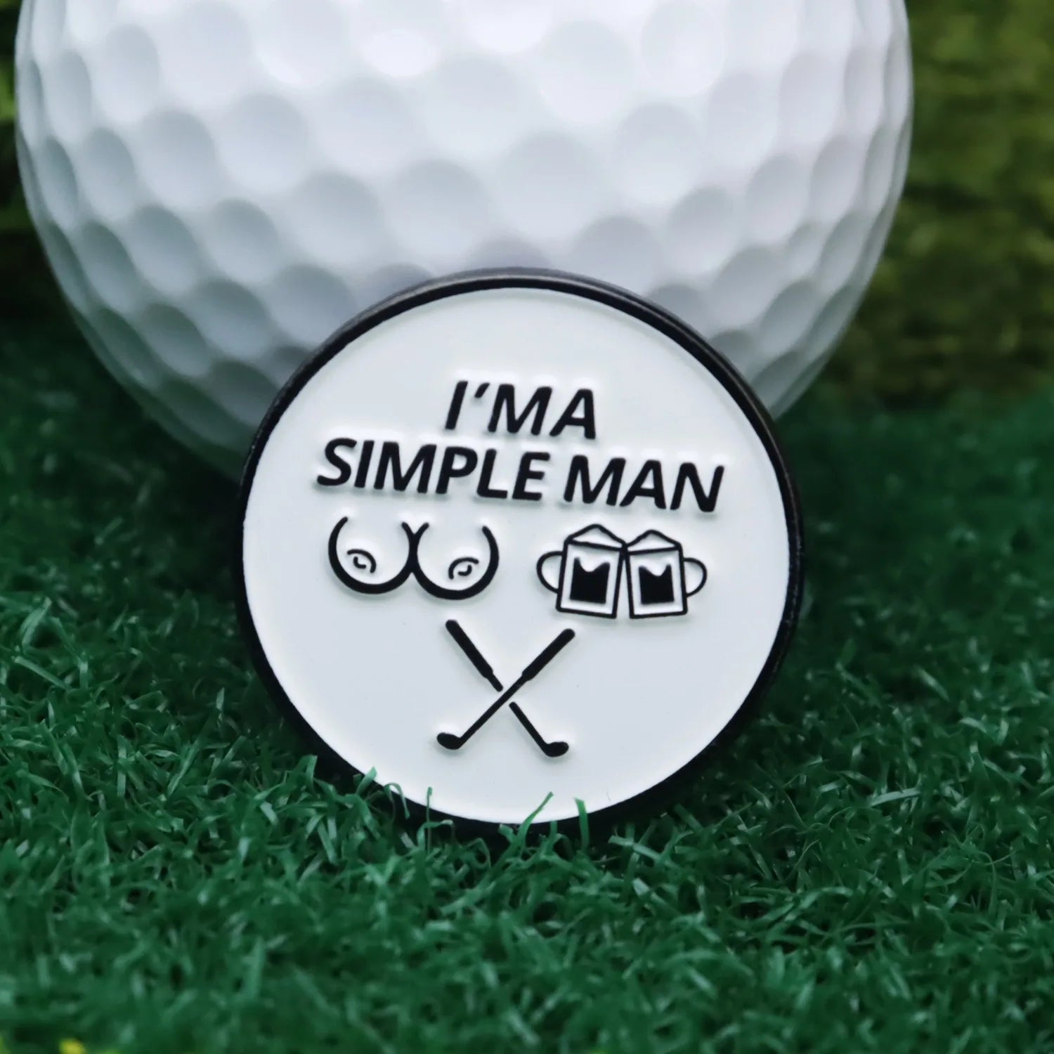 Simple Man Golf Ball Marker