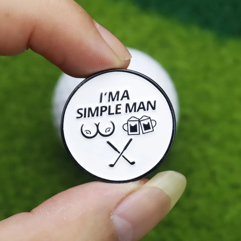 Simple Man Golf Ball Marker