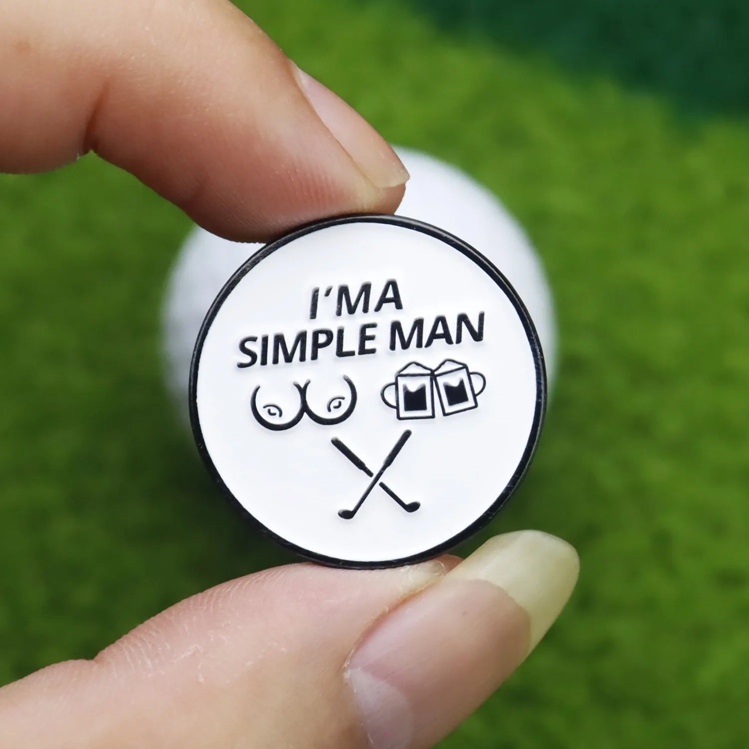 Simple Man Golf Ball Marker