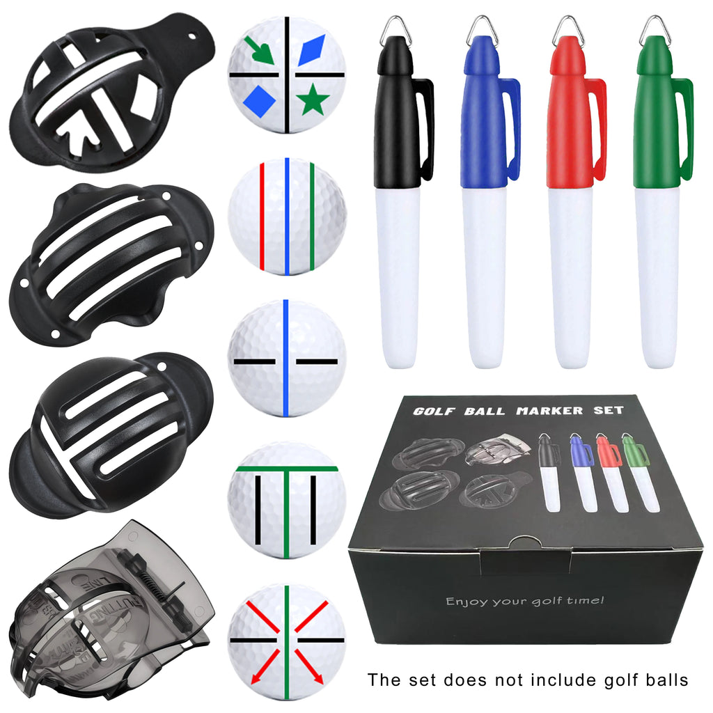 8 Pcs Golf Alignment Tool & Marker Pen Set