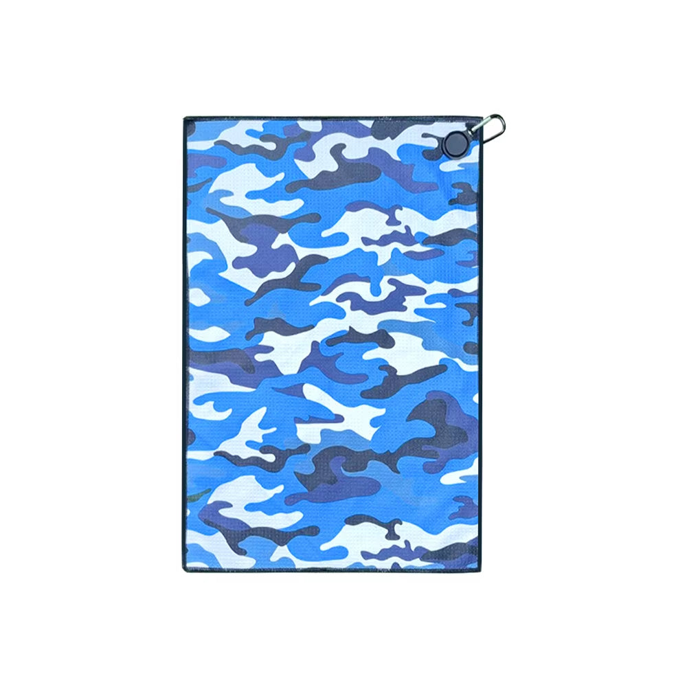 Multiple Style Choices Portable Golf Towel with Magnetic Buckle Hand Towel Golf Club Cleaner Golf Cleaning Tools Accessories