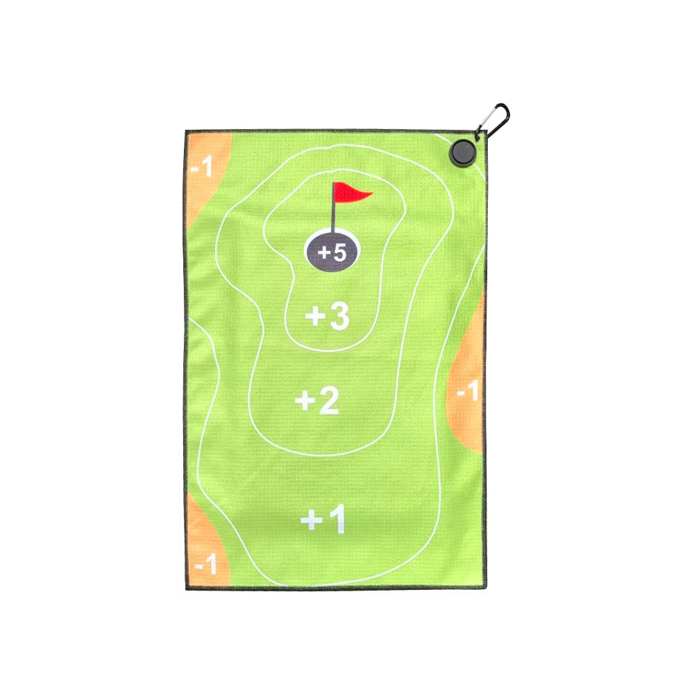 Multiple Style Choices Portable Golf Towel with Magnetic Buckle Hand Towel Golf Club Cleaner Golf Cleaning Tools Accessories