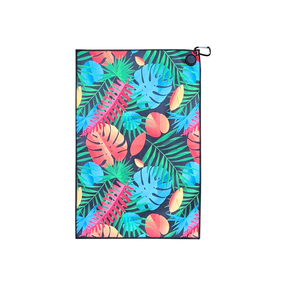 Multiple Style Choices Portable Golf Towel with Magnetic Buckle Hand Towel Golf Club Cleaner Golf Cleaning Tools Accessories